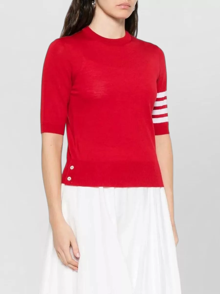 Thom Browne Merino Wool Short Sleeve Knit T-Shirt