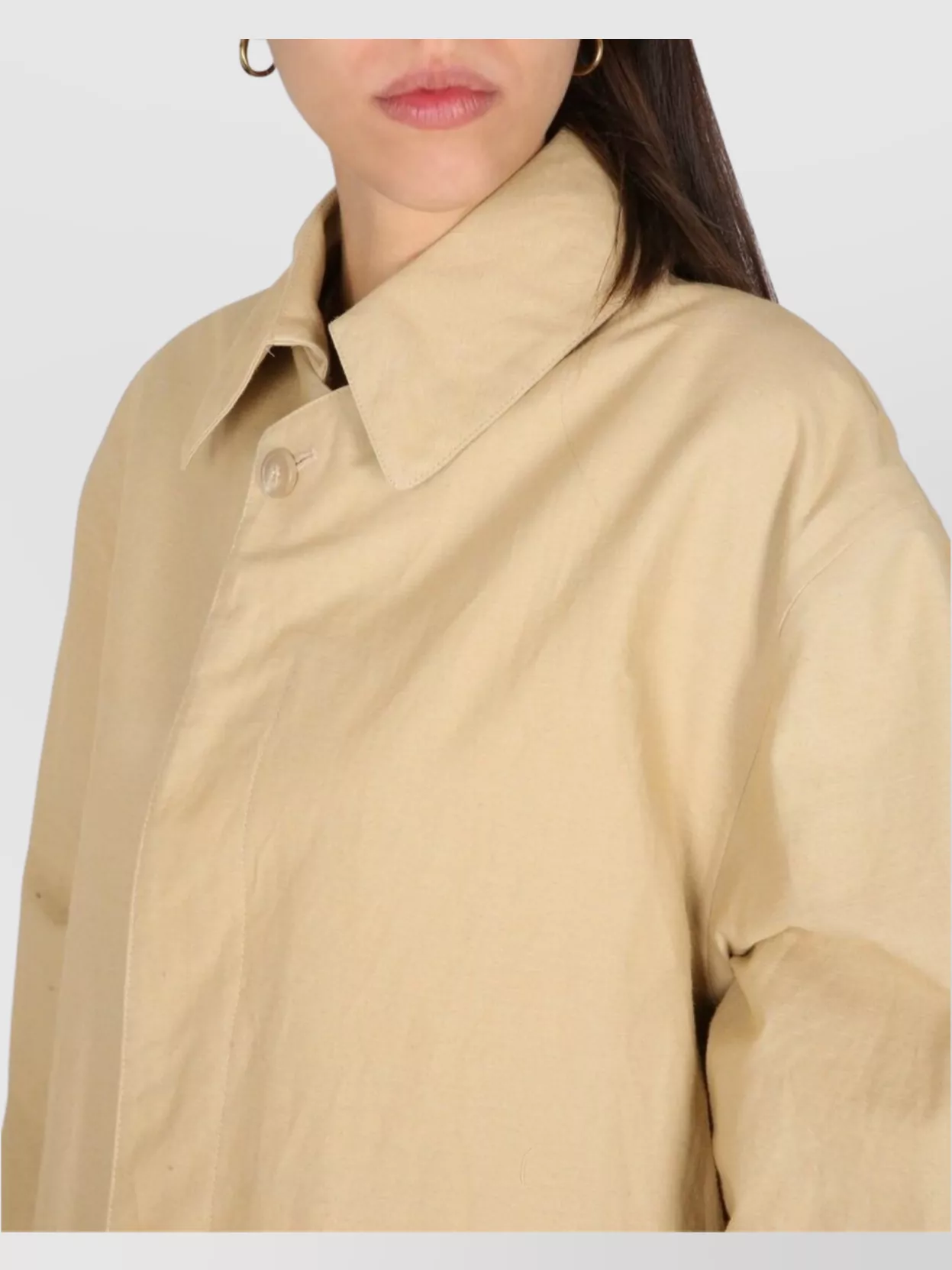 Maison Margiela Collared Trench Coat With Side Pockets
