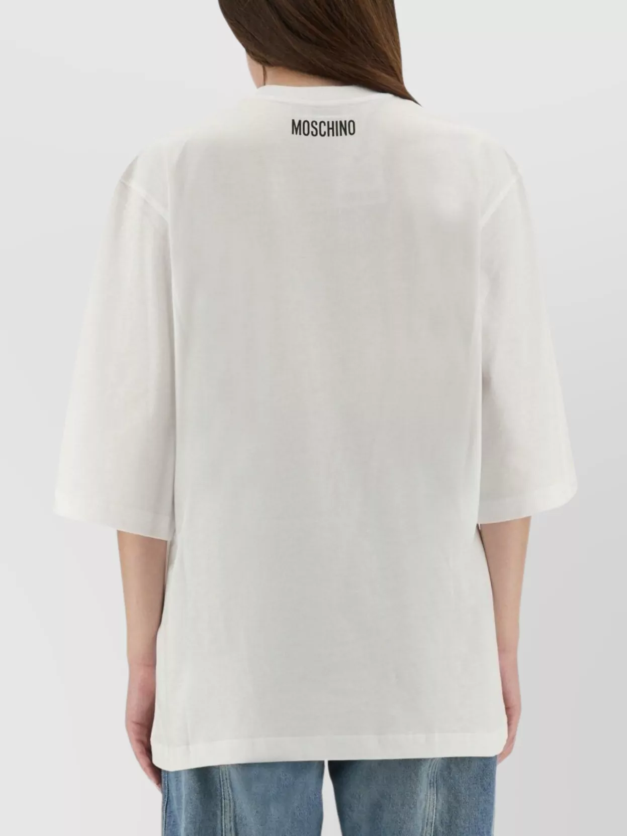 Moschino Crew Neck Graphic Print Relaxed Fit Top