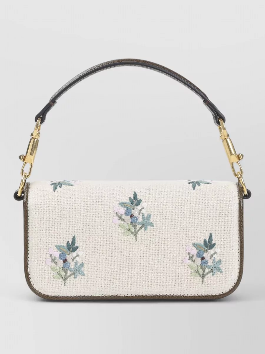 Valentino Garavani Locò Small Linen Cross-Body Bag
