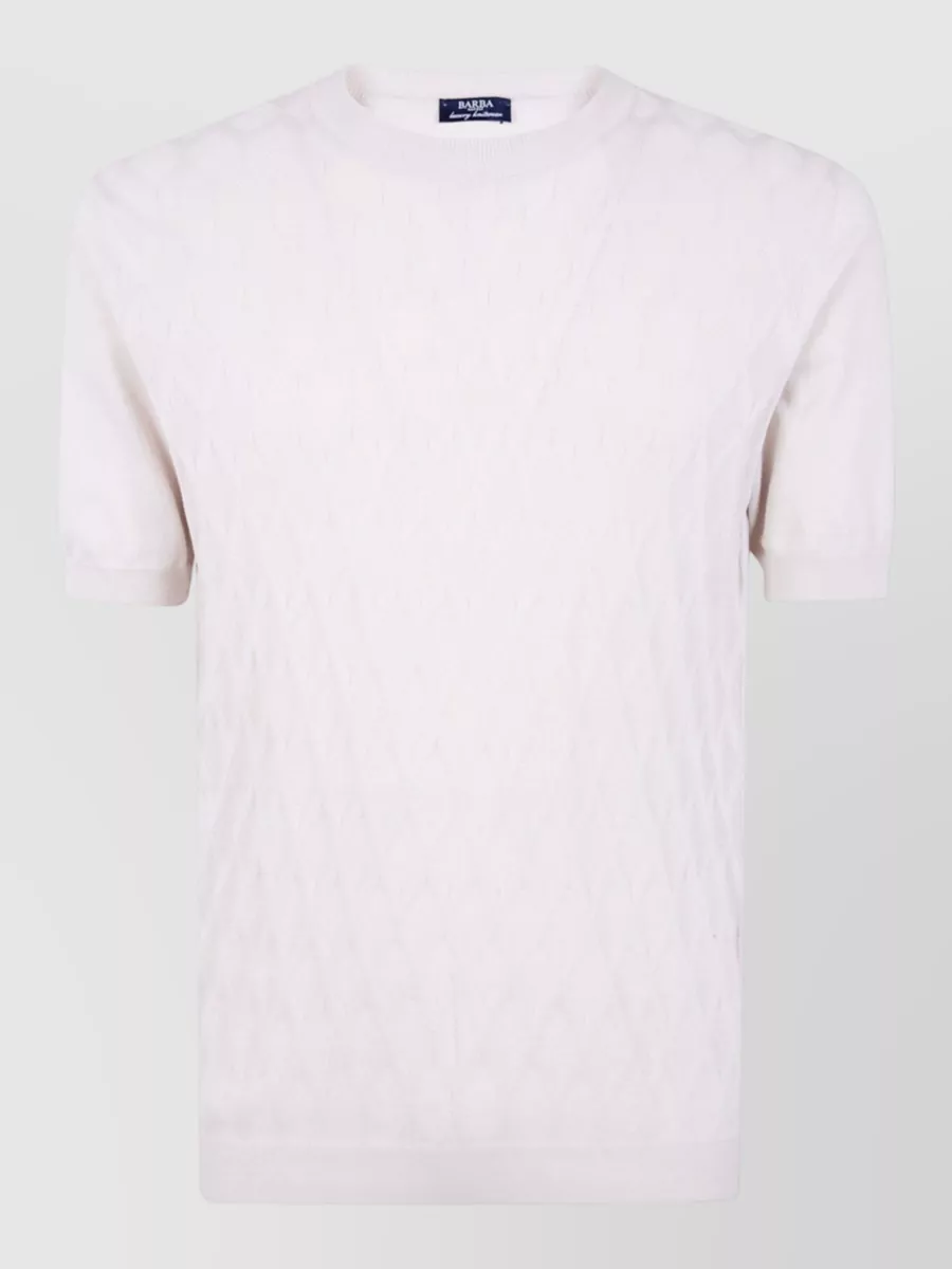 Barba Napoli embroidered crew-neck t-shirt
