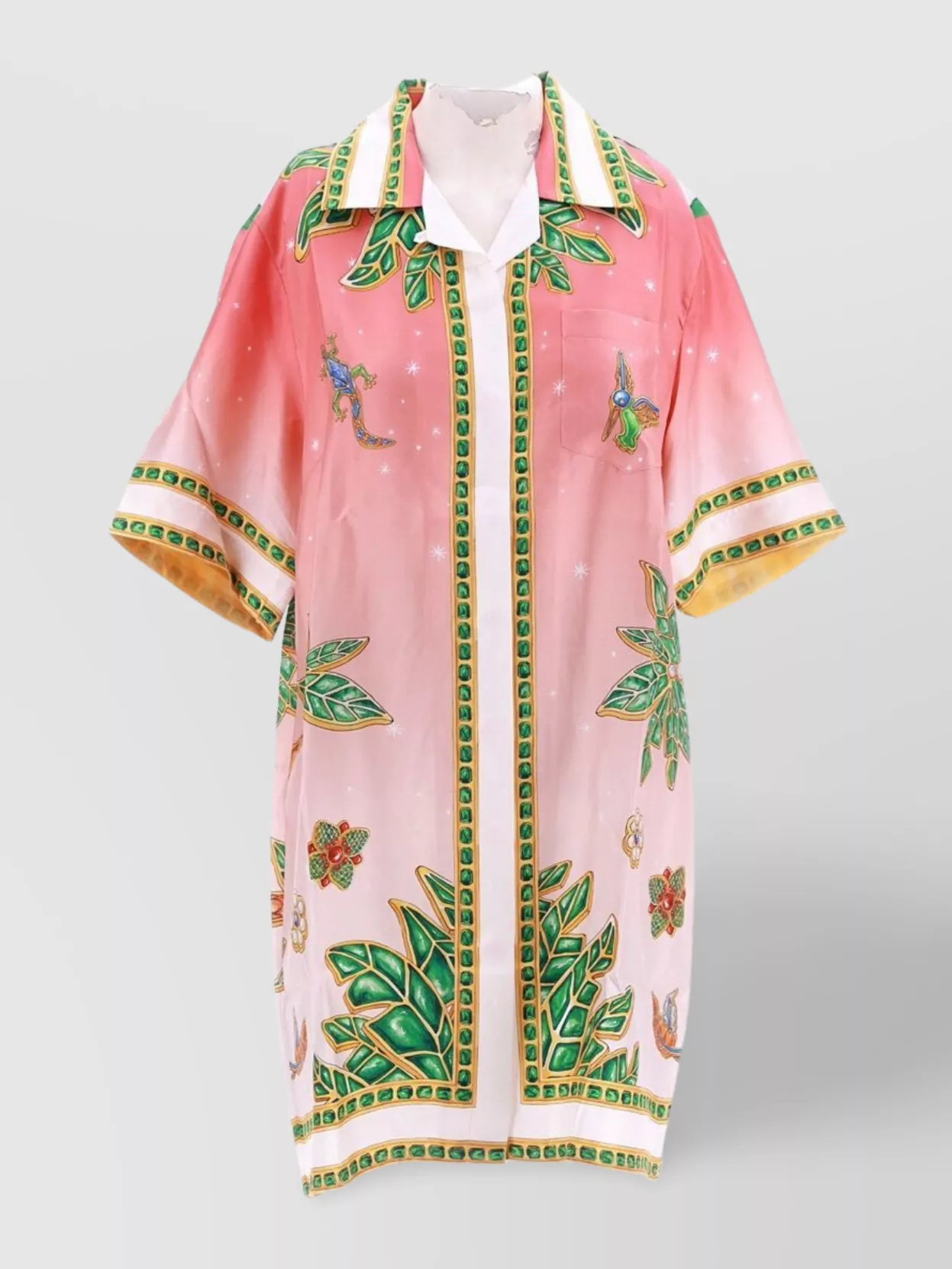 Casablanca Printed Design Shift Dress In Pink