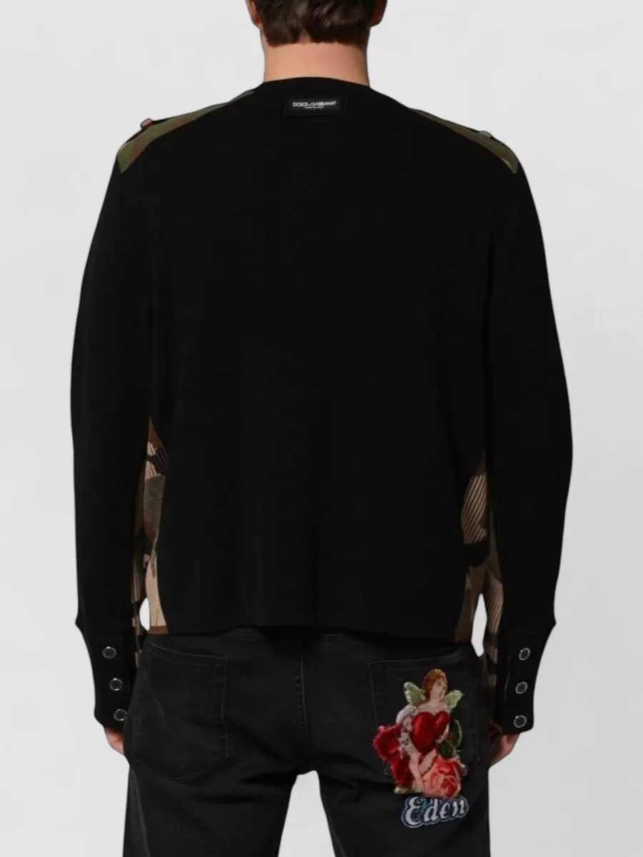 Dolce&Gabbana Patchwork Crew Neck Sweater