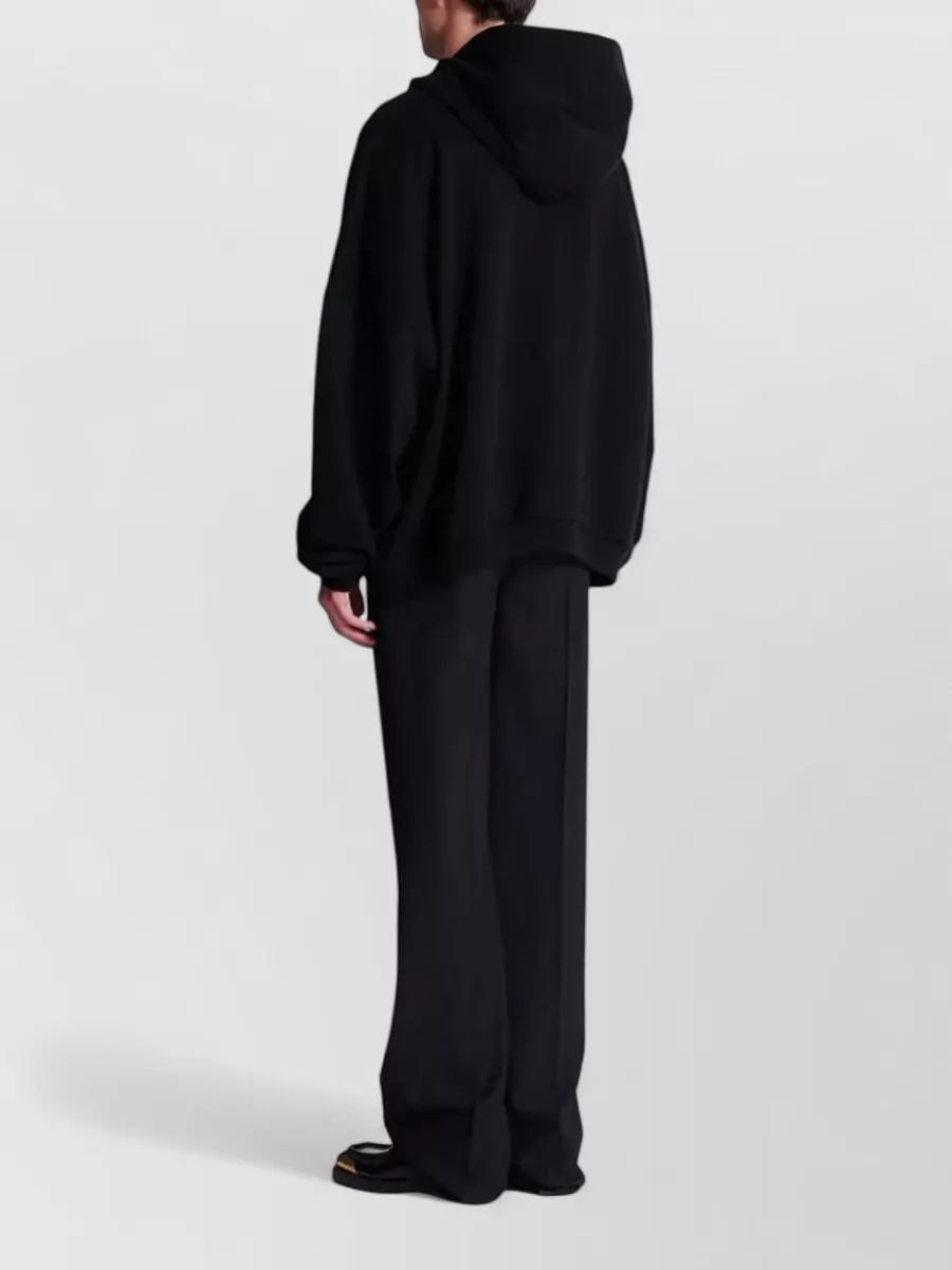 Balmain Crystal Embellished Cotton Hoodie