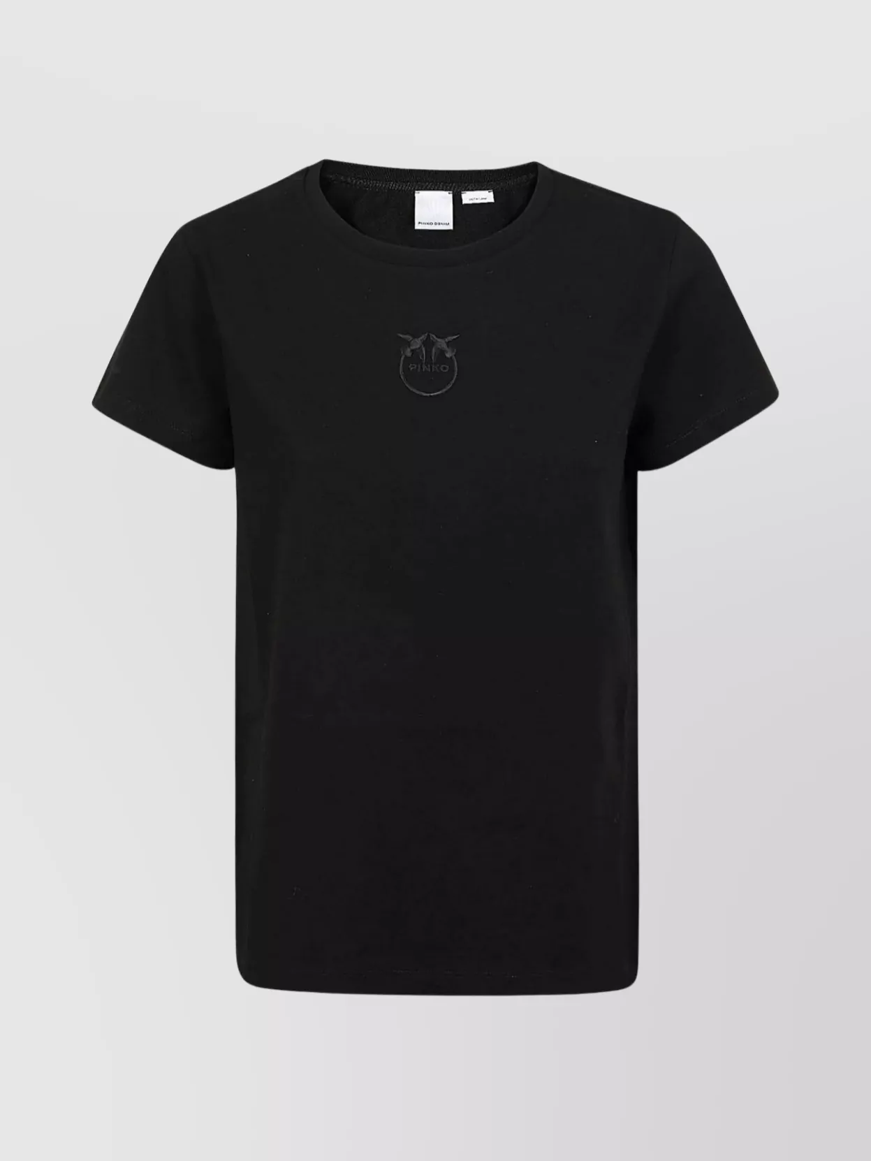 Shop Pinko Logo Crew Neck T-shirt In Black