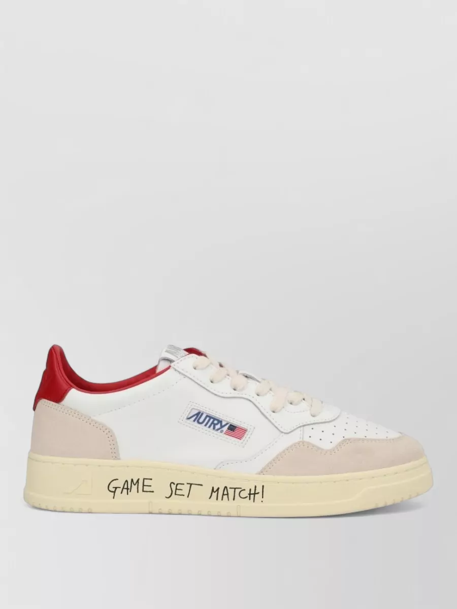 Autry Sneakers Contrast Heel Tab Perforated Toe Box