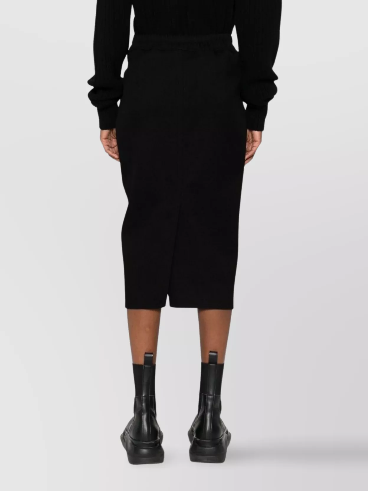 Rick Owens Pillar Skirt Featuring Zip And Back Slit