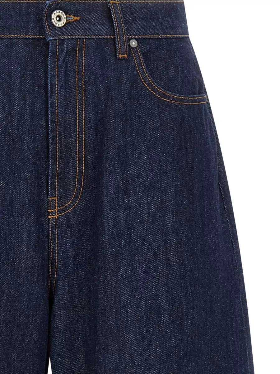P.a.r.o.s.h. Denim Wide-Leg Turn-Up Jeans