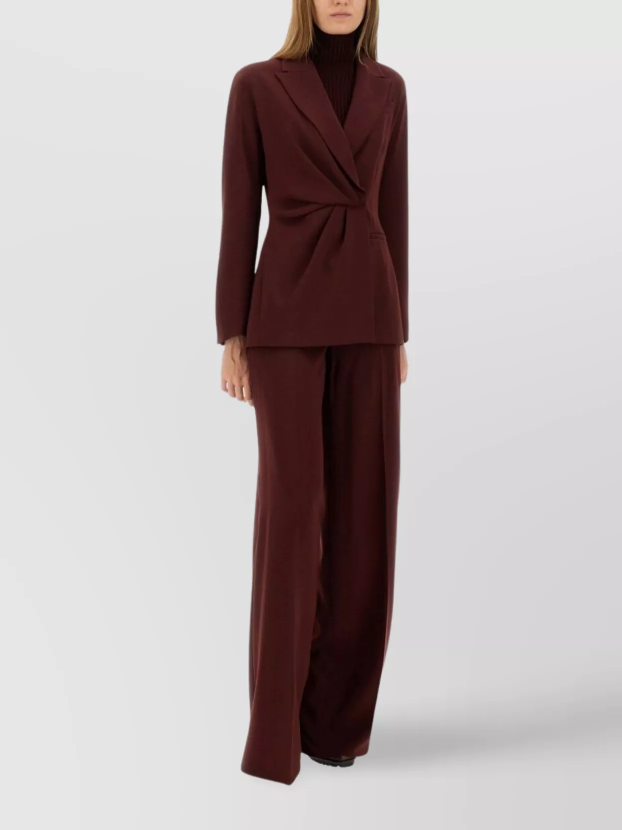 Max Mara Tailored Jacket Notched Lapels In Red