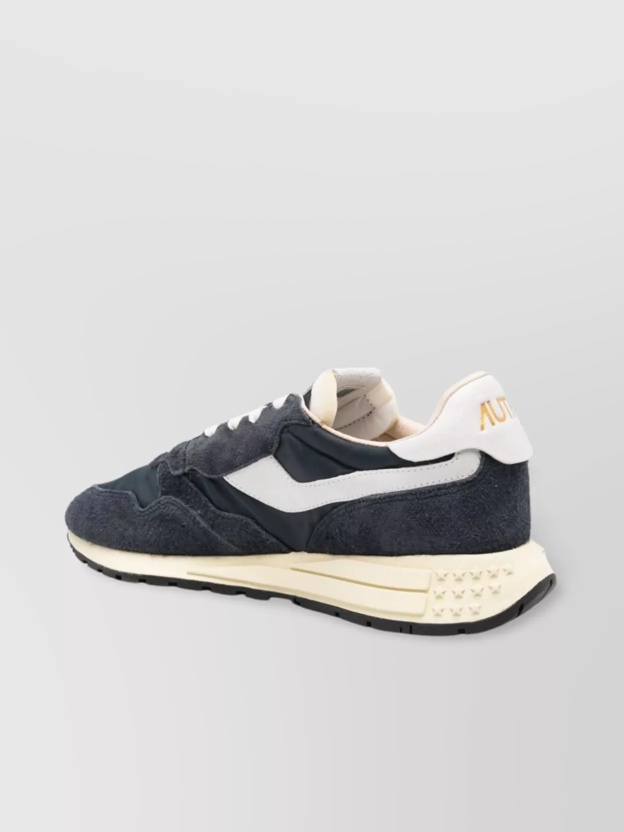Autry Round Toe Suede Panels Rubber Sole Sneakers
