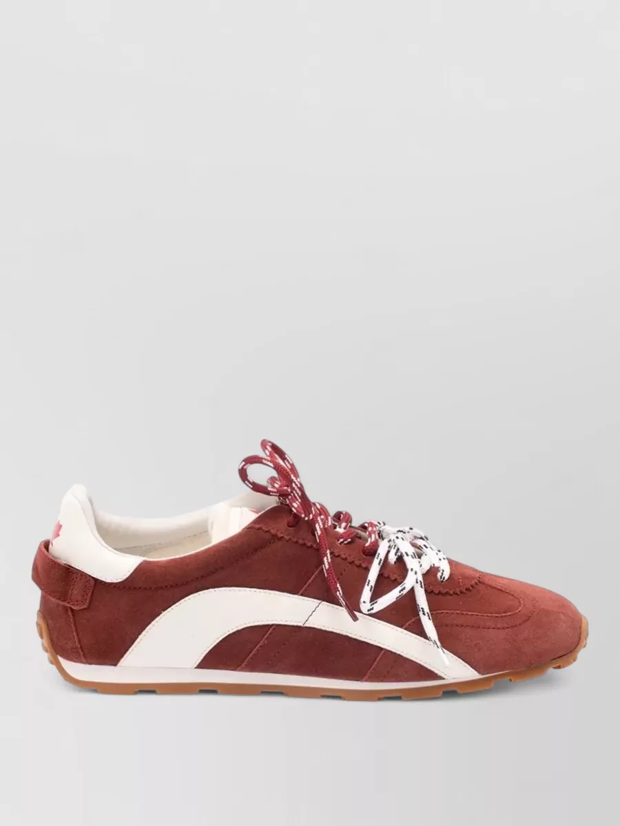Dsquared2 Suede Paneled Low-Top Sneakers