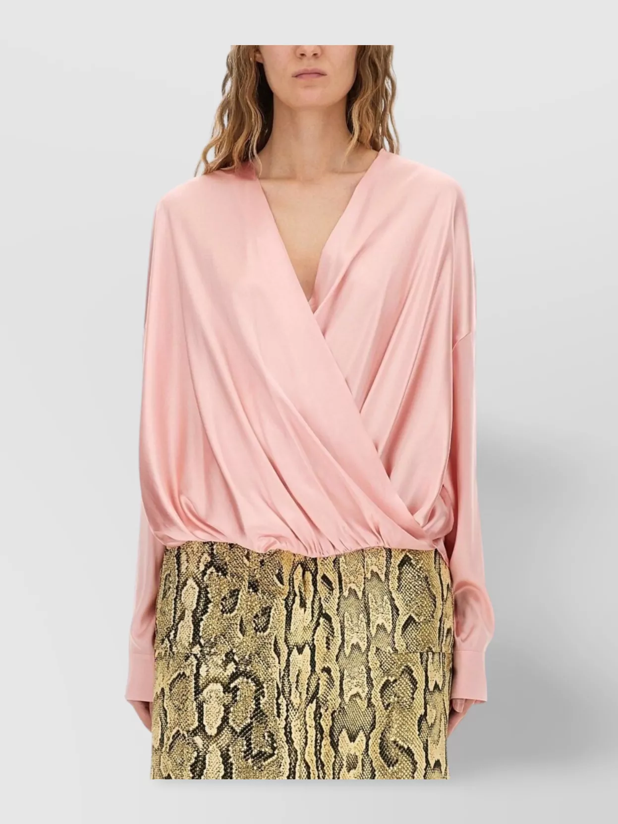Dries Van Noten Wrap Front Long Sleeve Relaxed Top