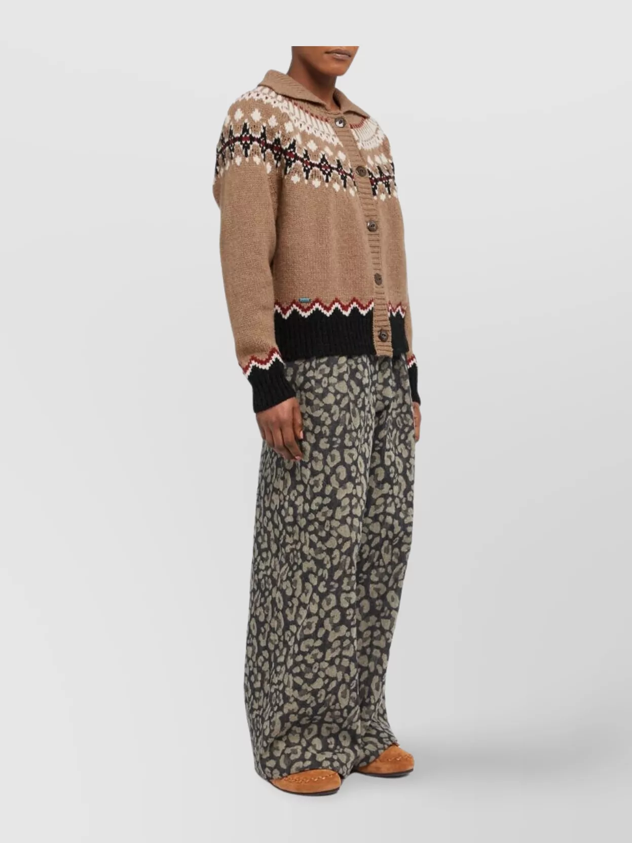 Alanui Winter Knit Jacket Multicolor Pattern