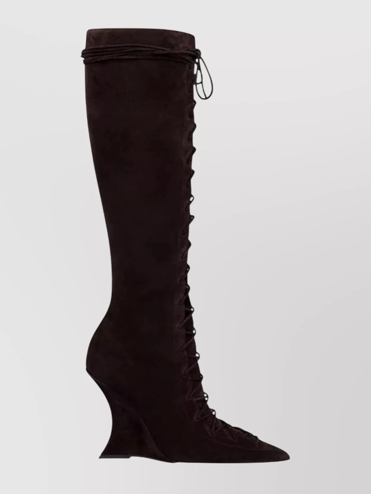 Paris Texas Knee Length Suede Boots Wedge