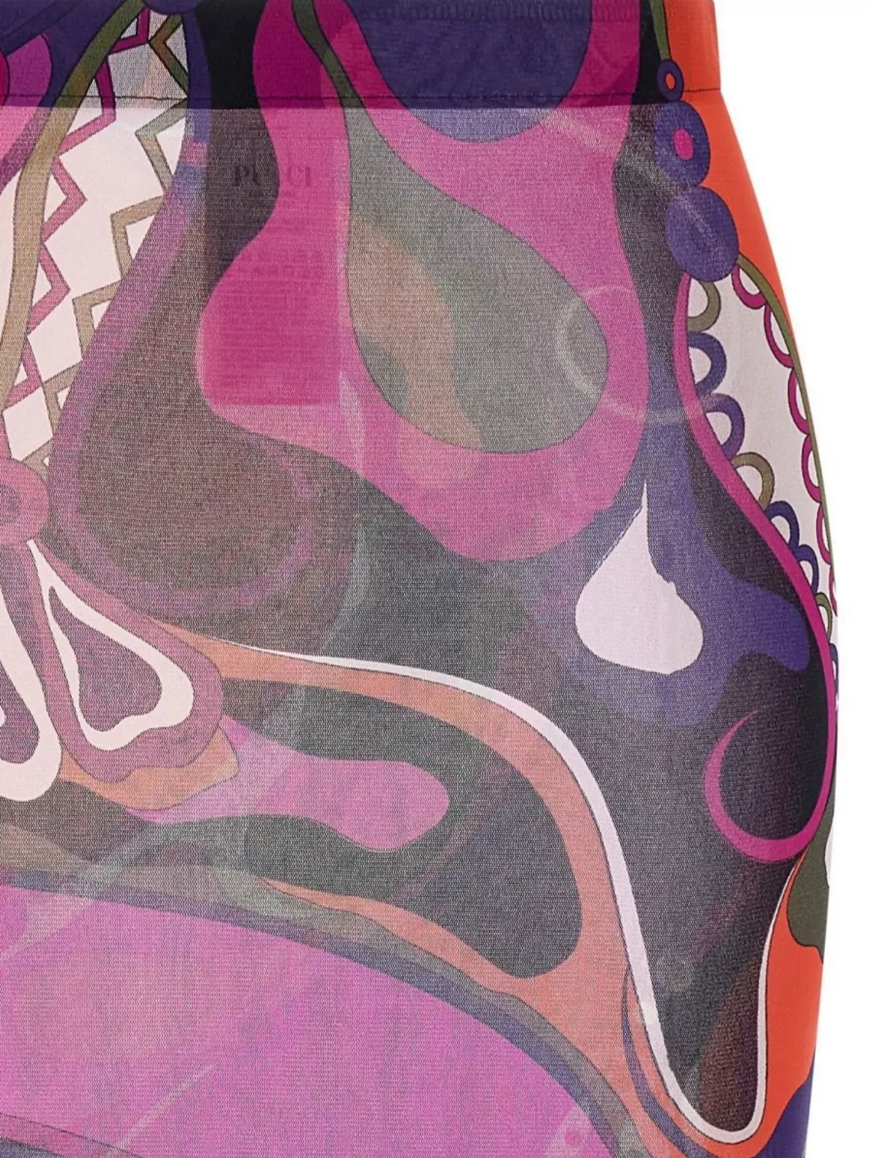 Pucci Abstract Print Midi Tulle Skirt