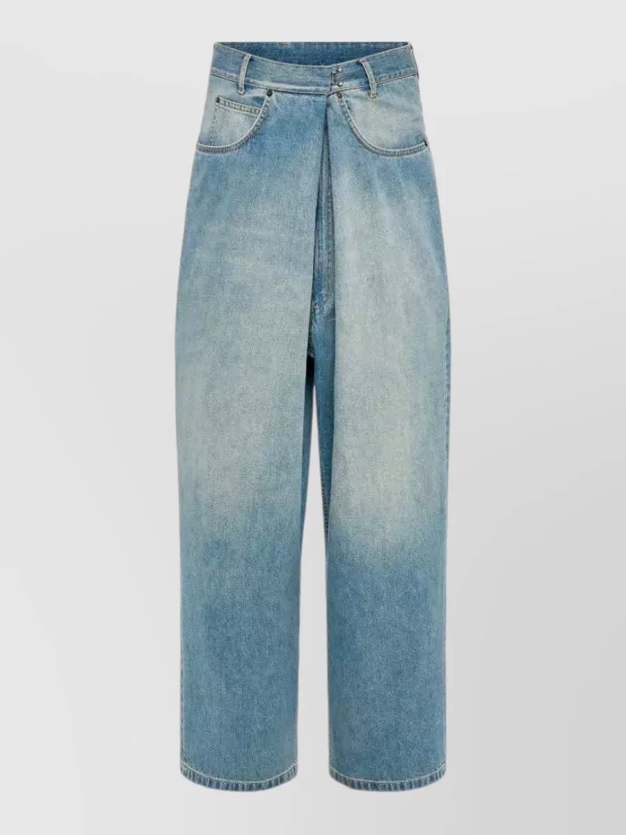 Maison Margiela denim wrap wide-leg jeans