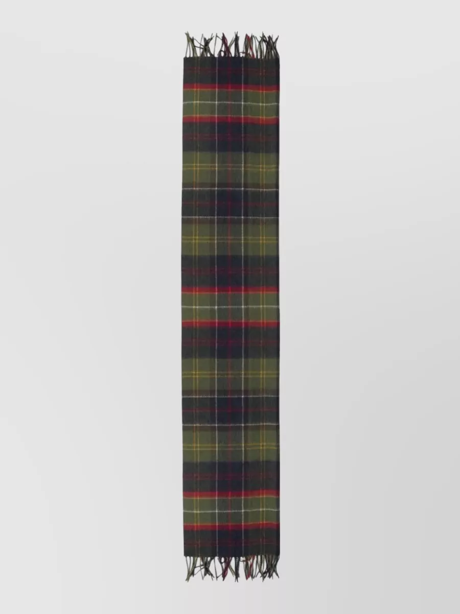 Barbour lambswool checked scarf