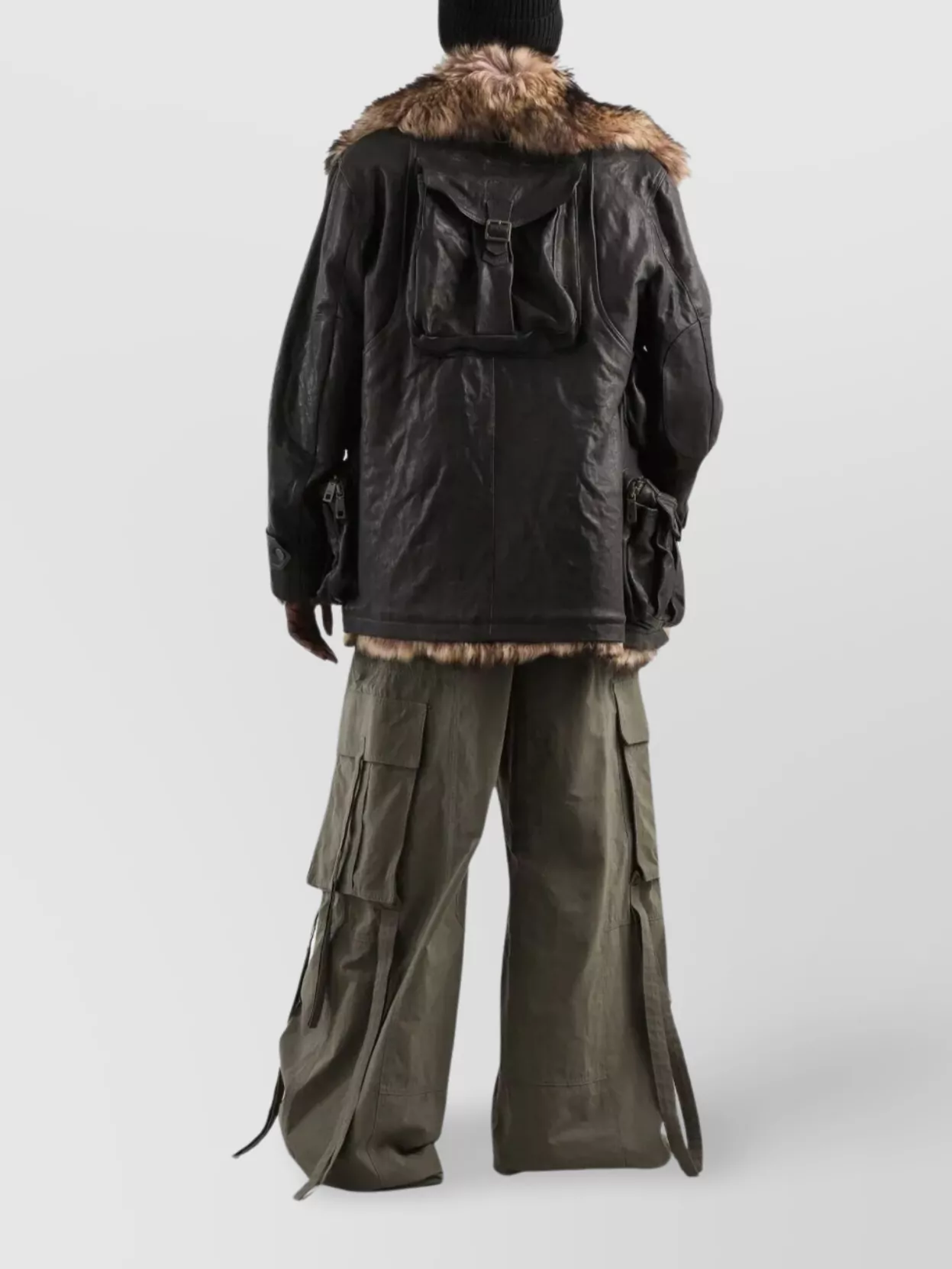 Dolce & Gabbana Cargo Trousers With Drawstring And Pockets In Green
