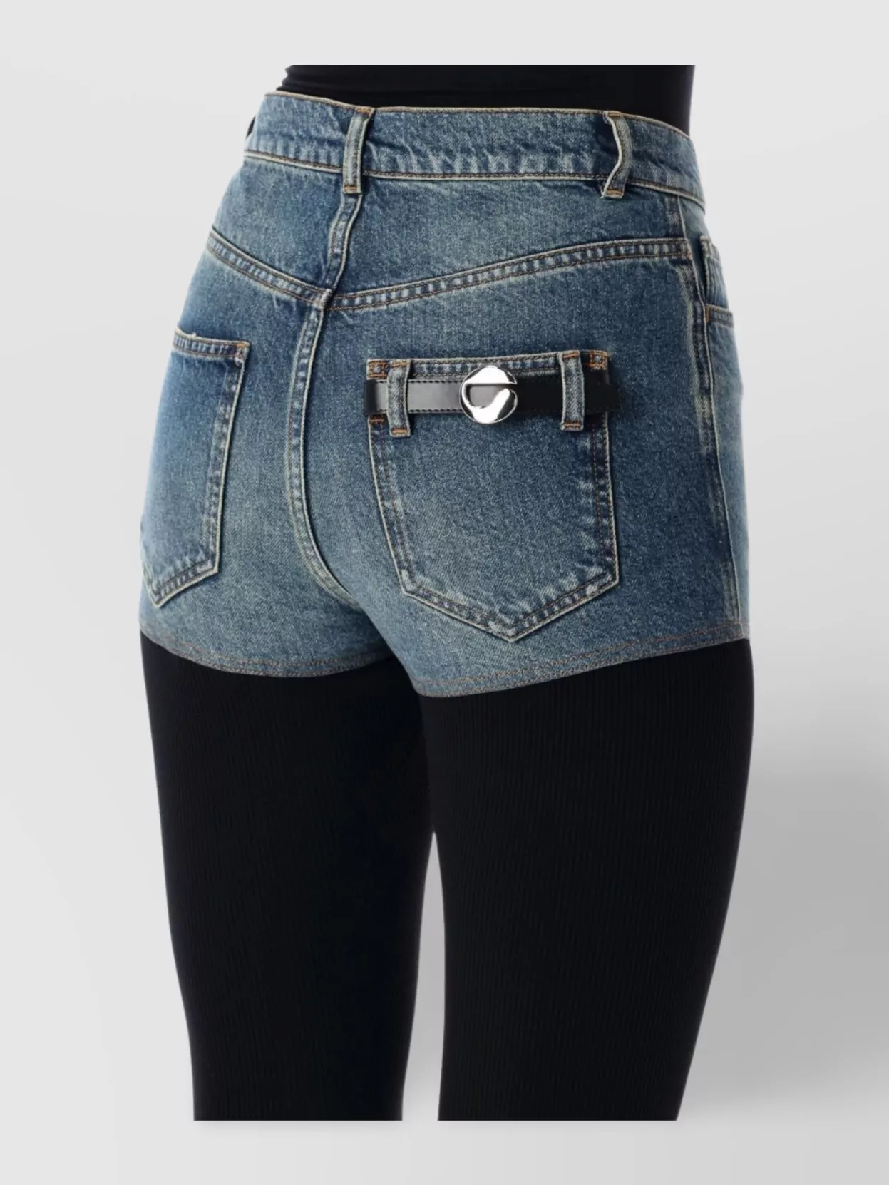 Coperni Sculpted Hybrid Denim Knit Trousers
