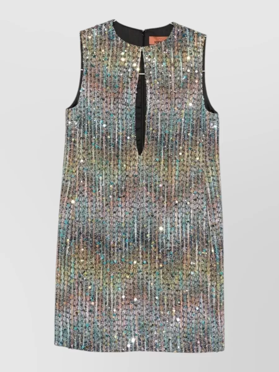 Missoni Metallic sleeveless cutout mini dress