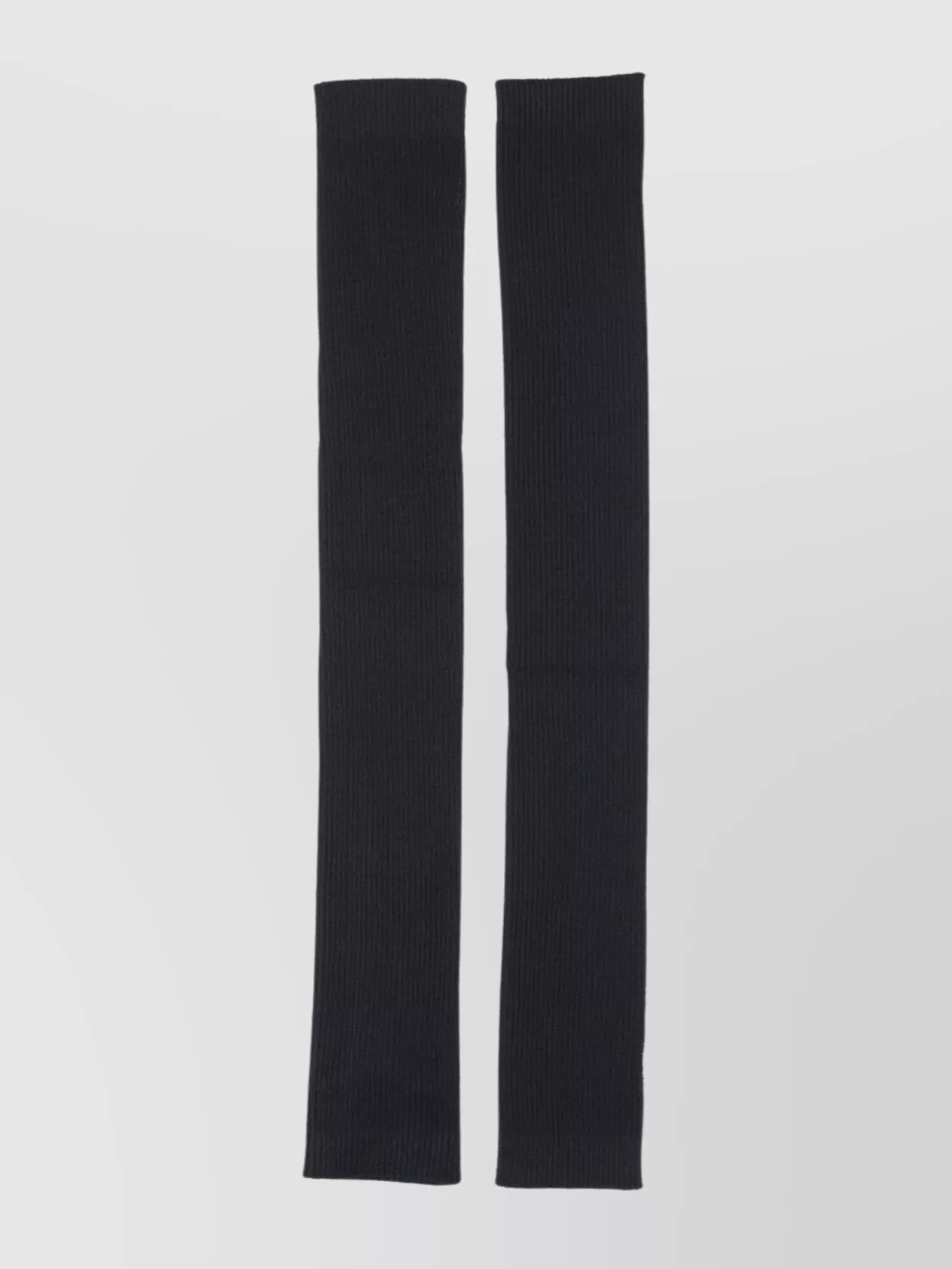 Sa Su Phi Long Ribbed Gloves Thumb Hole In Black