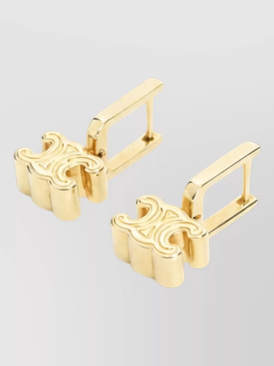 Celine Chunky Brass Earrings