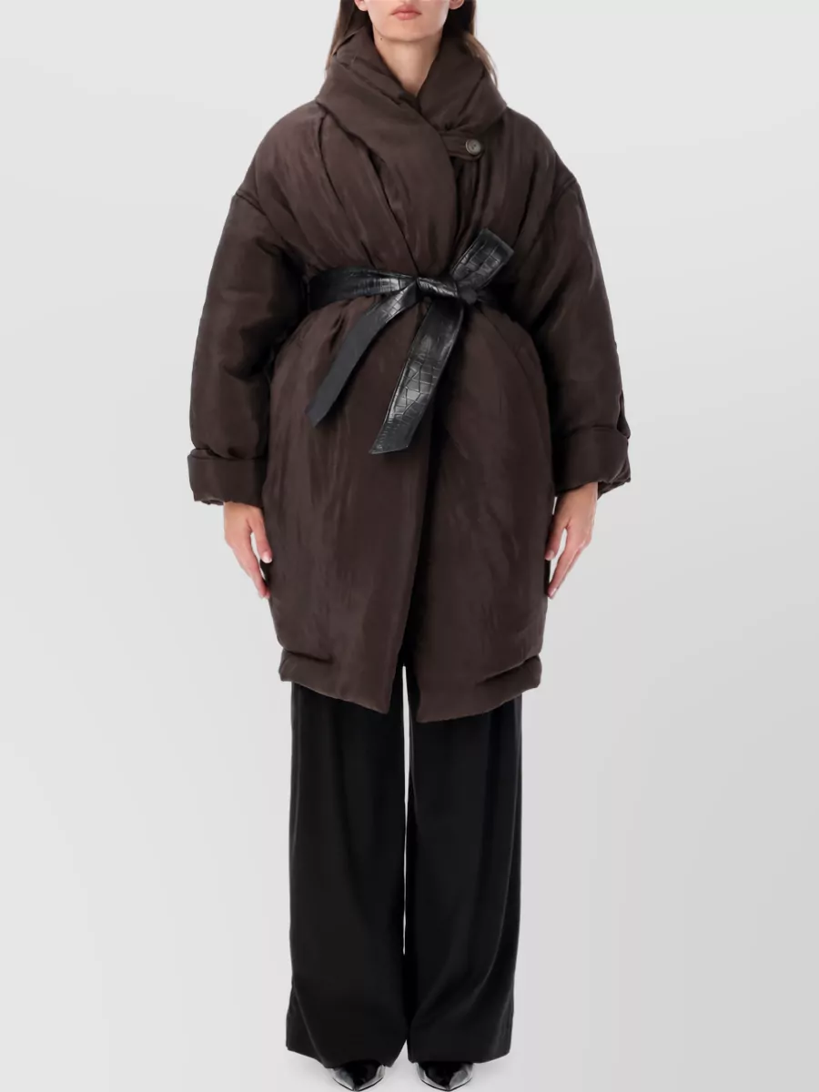 Magda Butrym padded oversized belted coat