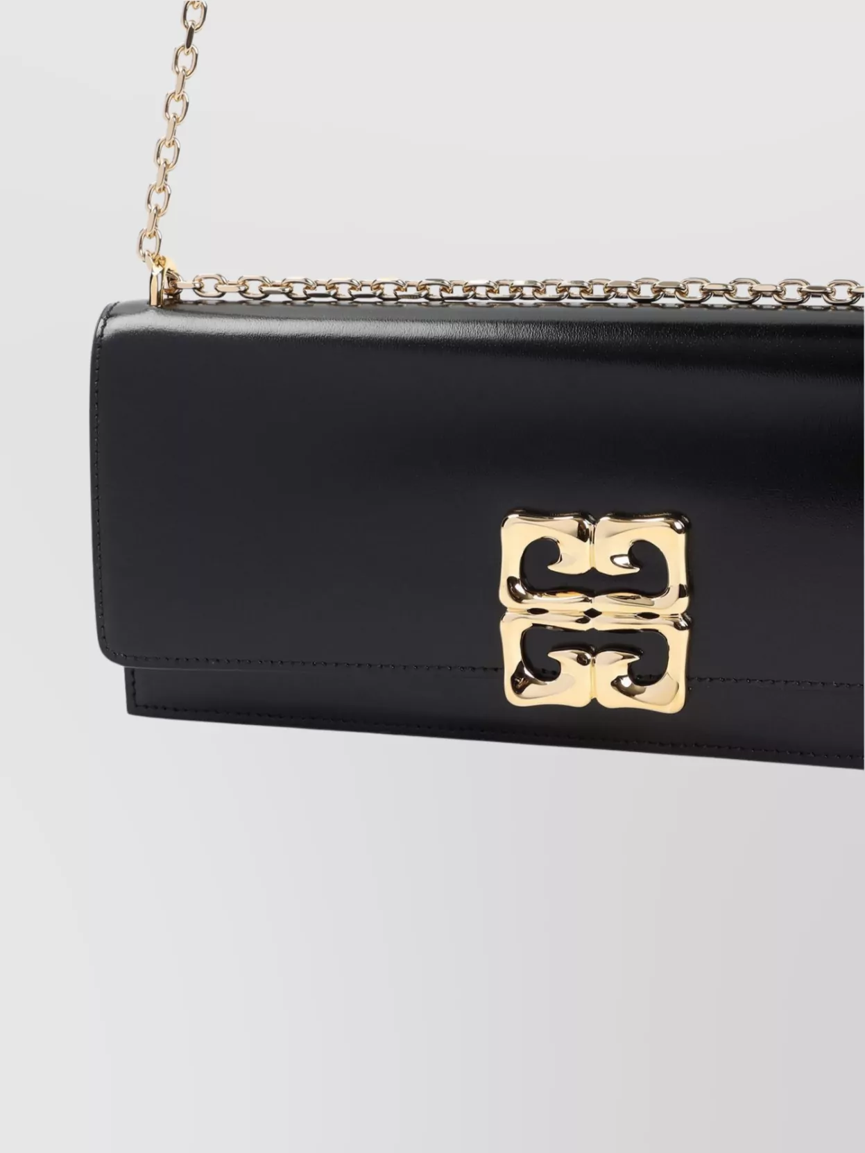 Givenchy Structured Black Calf Leather Shoulder Bag