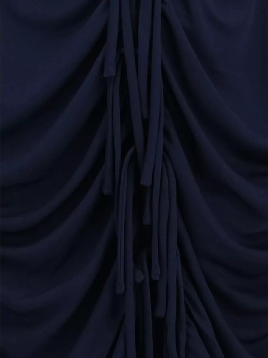 Giorgio Armani Viscose ruched v-neck long-sleeve top