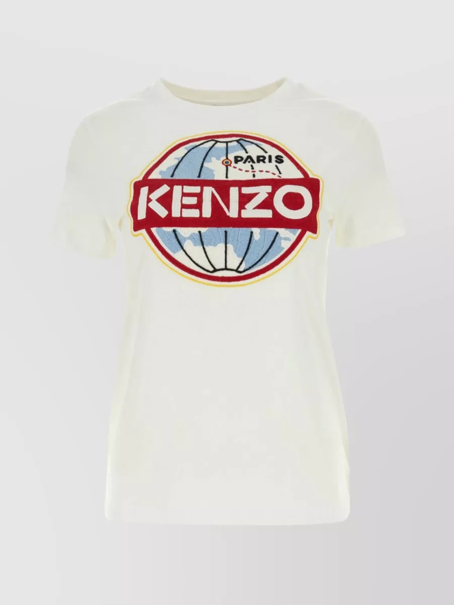 Shop Kenzo Classic Ribbed Crew-neck T-shirt In Burgundy