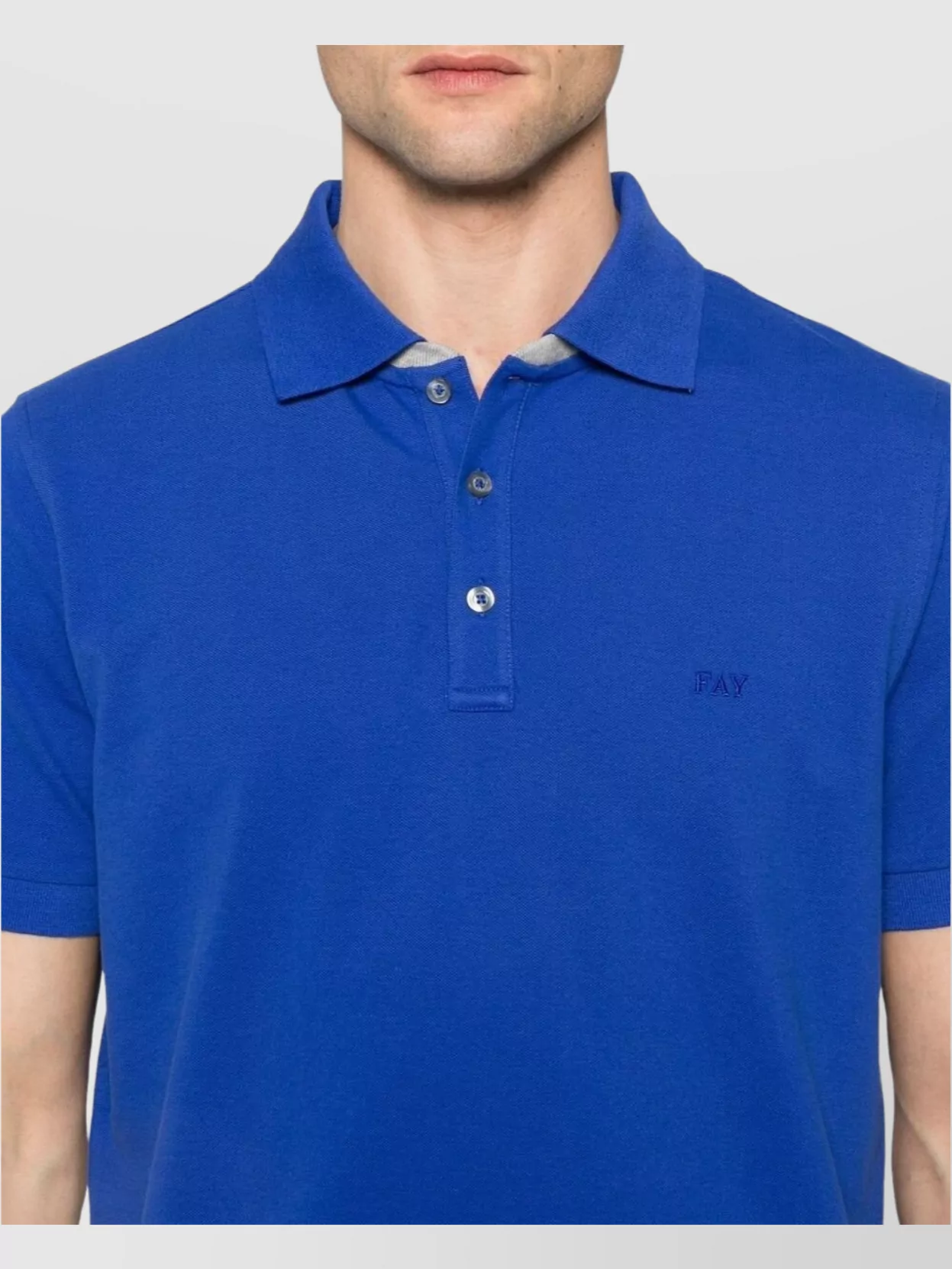 Fay Collar Polo Slits Short Sleeves