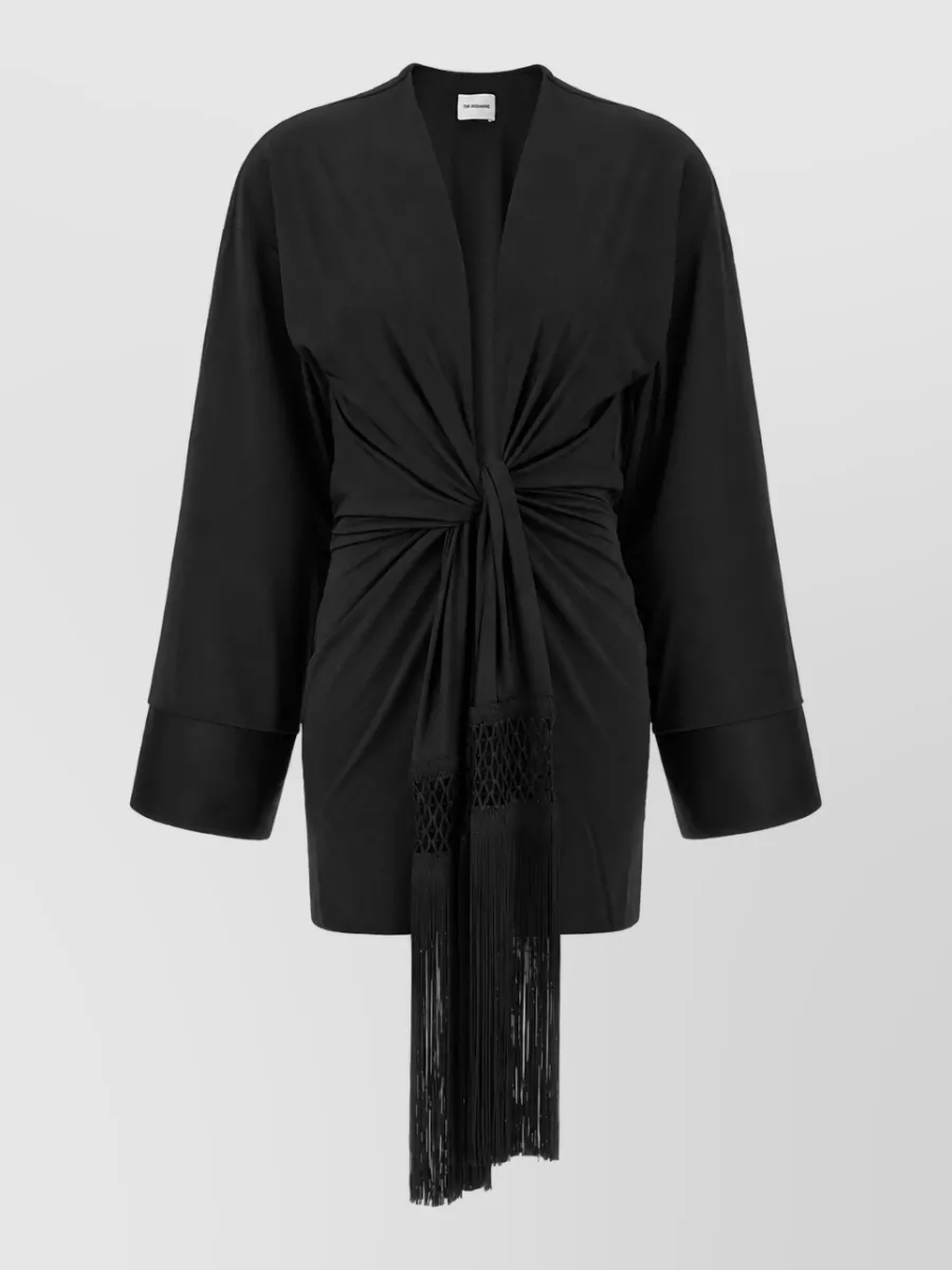 The Andamane draped v-neck mini dress