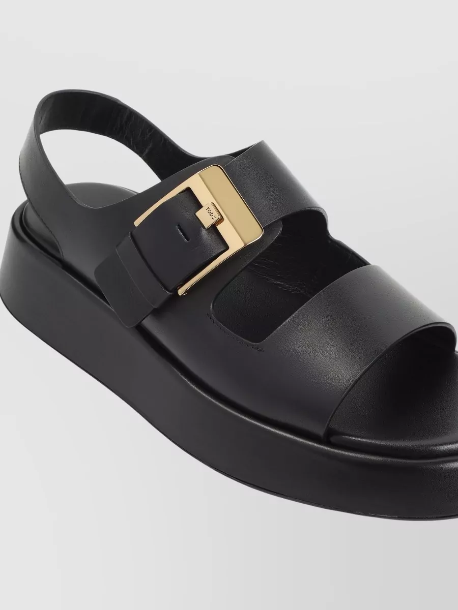 Tod's Sandals Flat Sole Open Toe Platform Slingback
