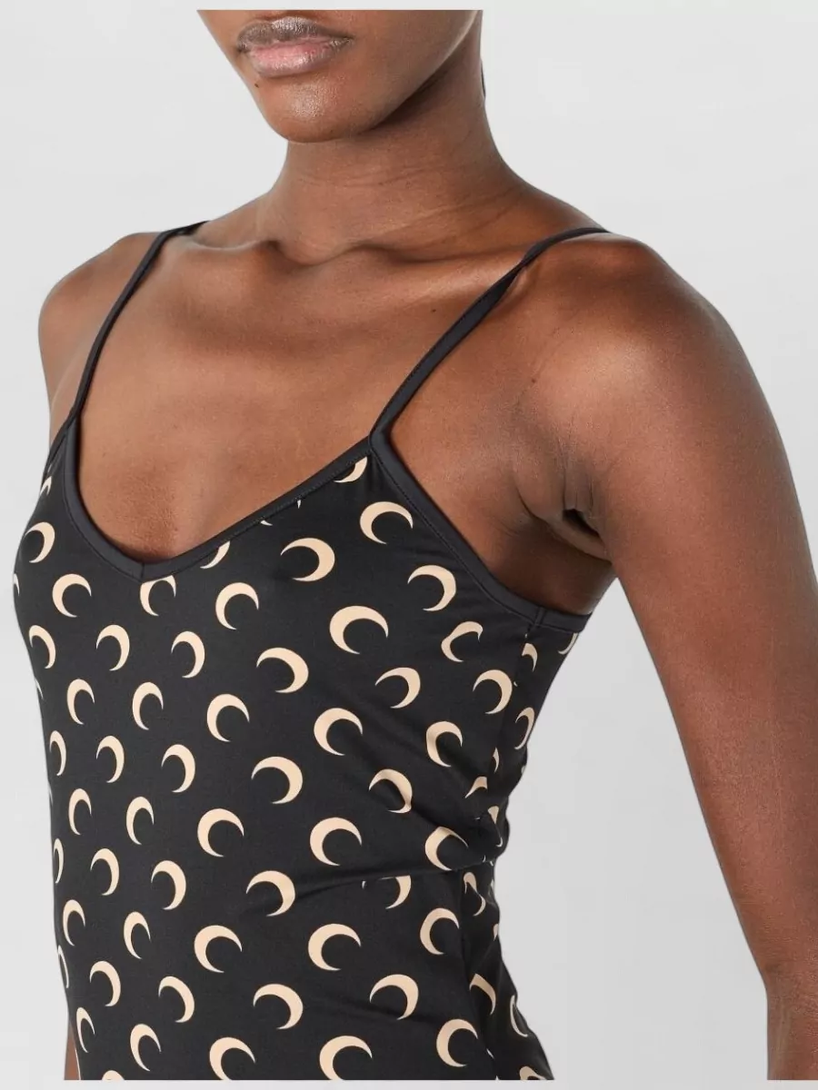 Marine Serre Printed Jersey Strappy Mini Dress