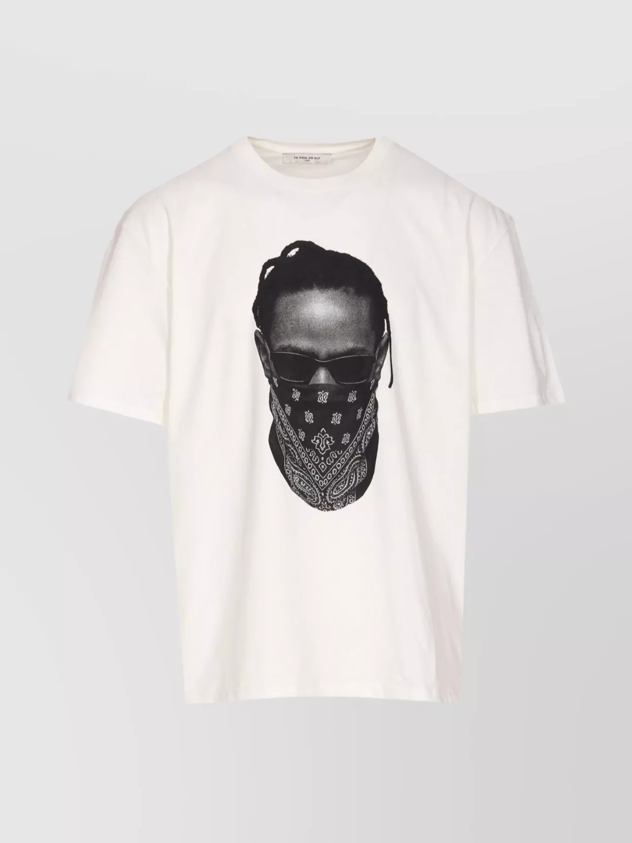 Ih Nom Uh Nit Future Mask Graphic Crewneck T-shirt In White