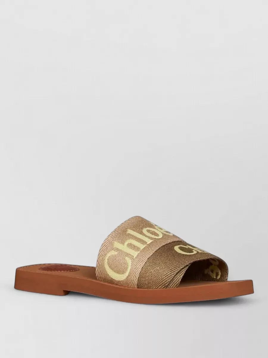 Chloé woody flat slides