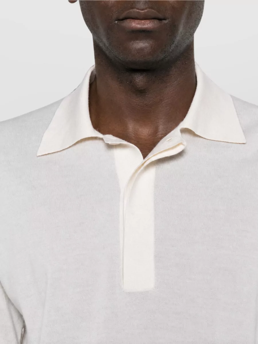Lisa Yang Ribbed Cashmere Polo Shirt