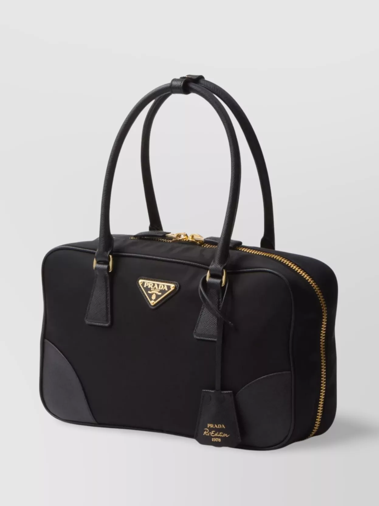 Prada 1978 Medium Re-nylon Clutch Bags In Black