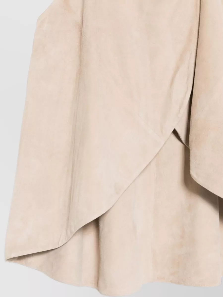 Emporio Armani Leather Draped High-Neck Sleeveless Top