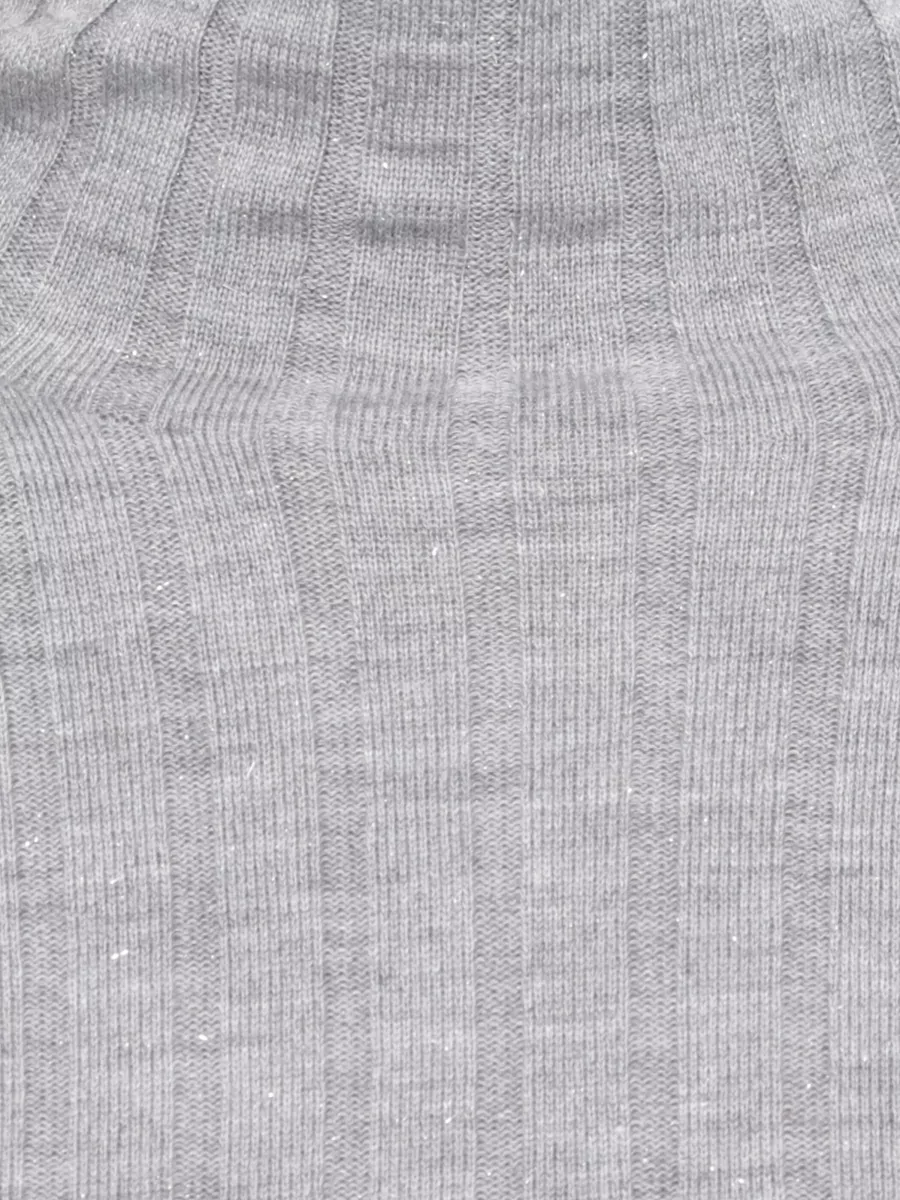 Peserico Mock Neck Turtleneck Ribbed Lurex Sweater