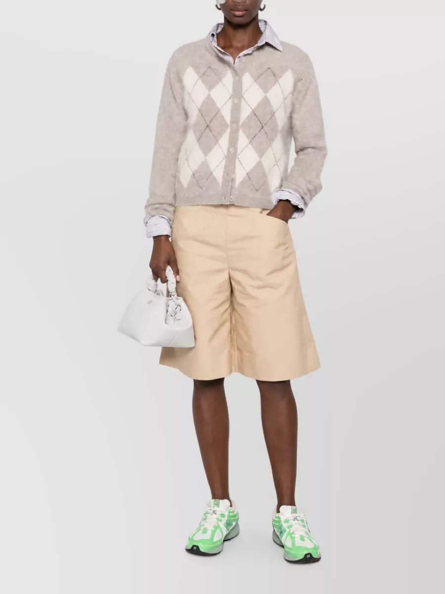 Ganni Organic cotton bermuda shorts