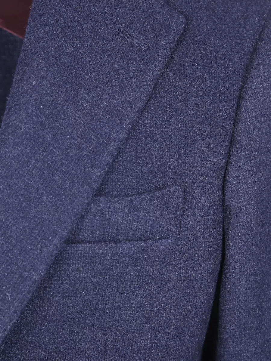 Barba Napoli Wool Cashmere Single Breasted Suit Jacket