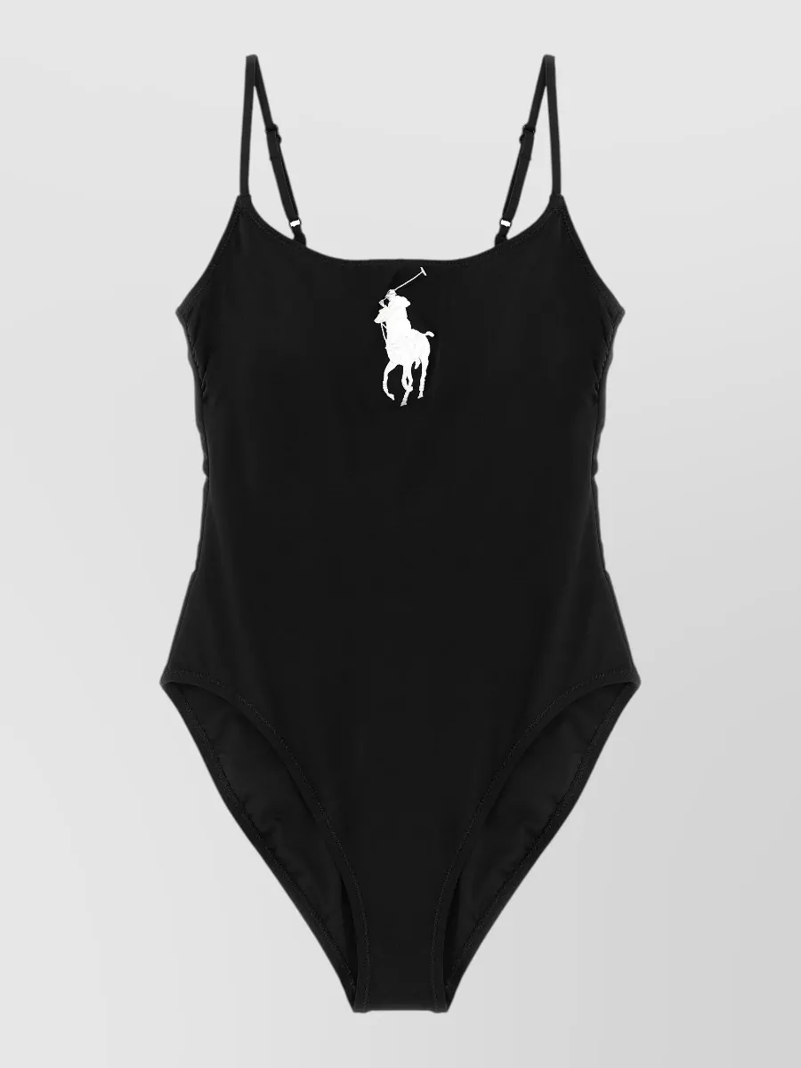 Polo Ralph Lauren One-Shoulder Swimsuit