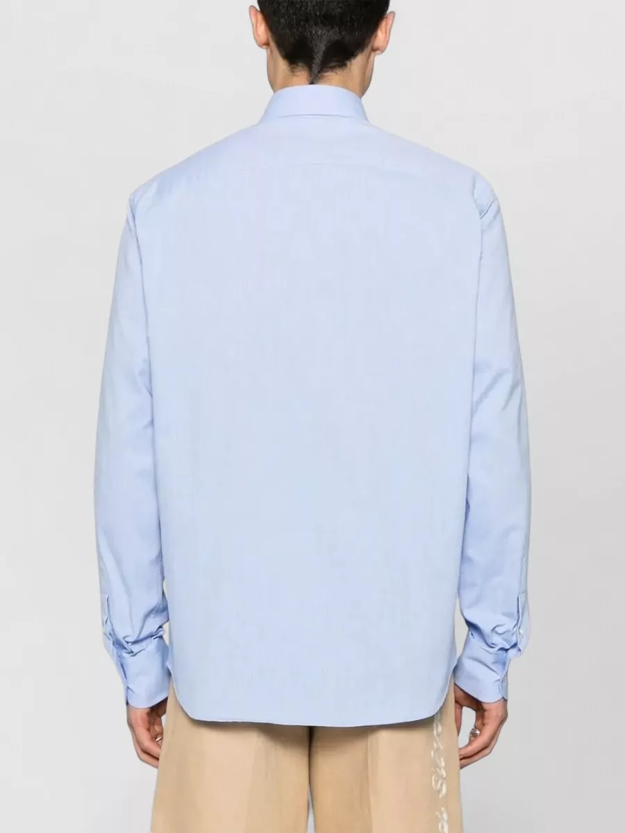 Valentino Garavani Cotton Oxford Shirt Featuring Vlogo Embroidery