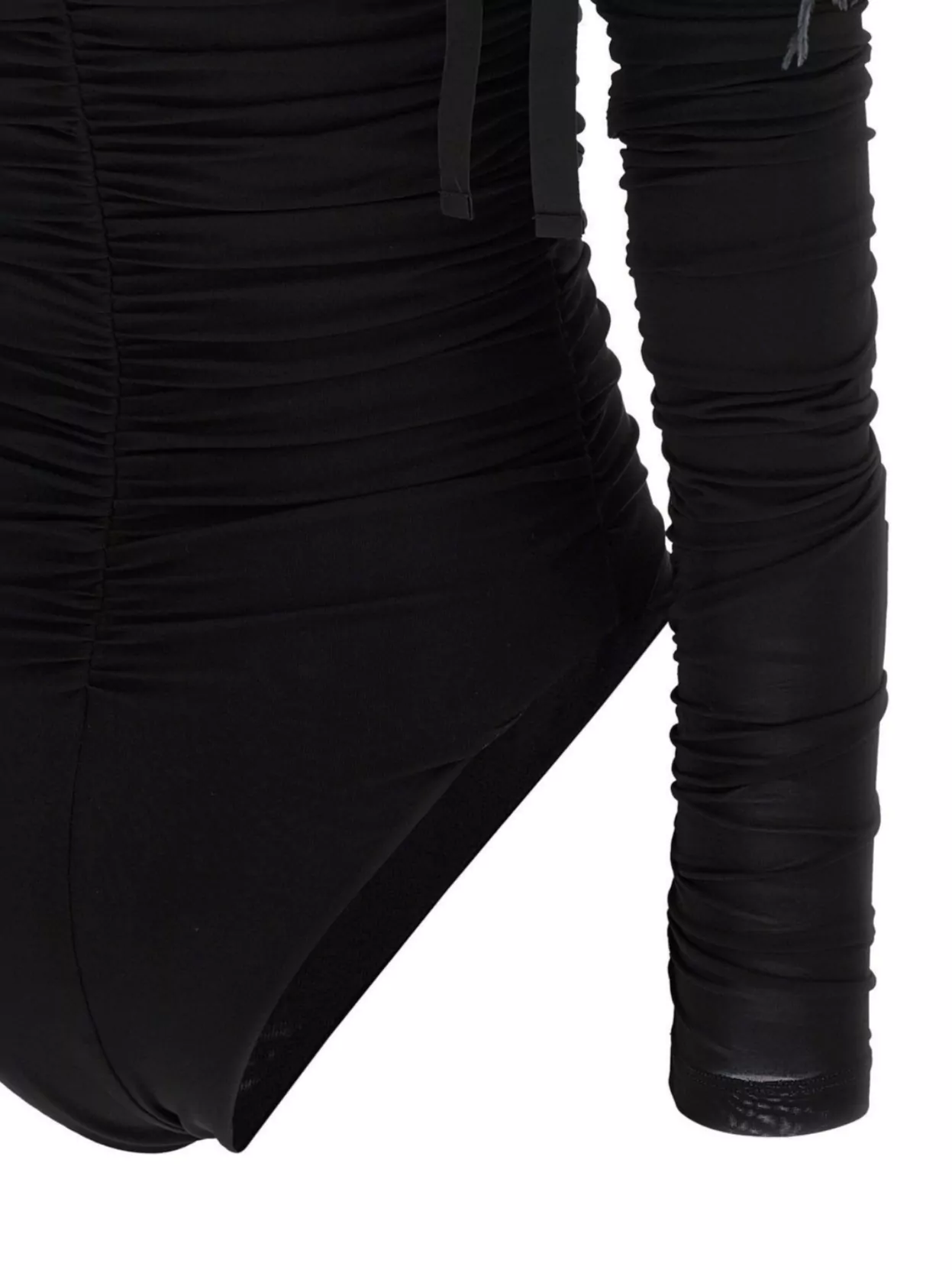 Pinko Halterneck Long Sleeve Bodysuit Feather Detailing