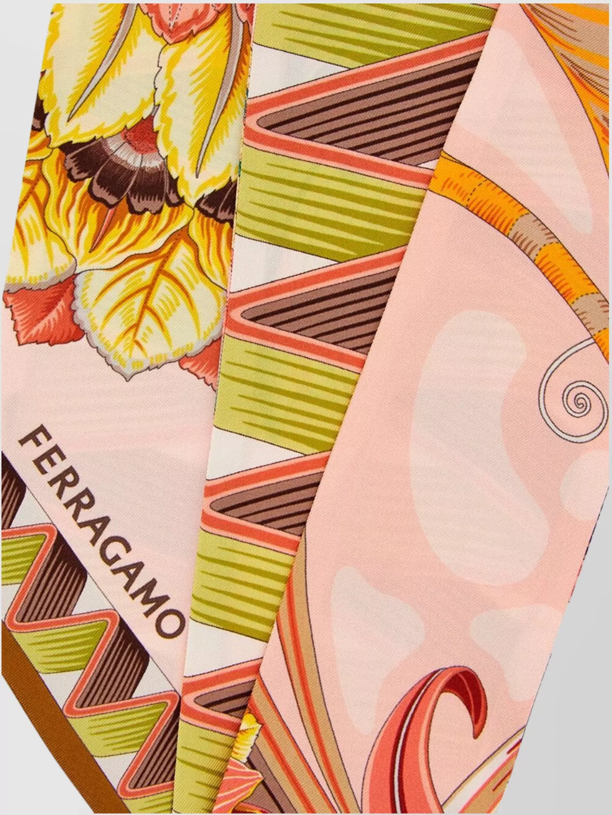 Ferragamo Floral print silk bandeau | The Fashion Square
