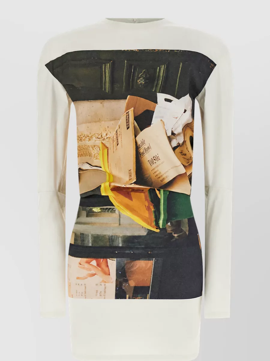Issey Miyake printed long-sleeve blouse