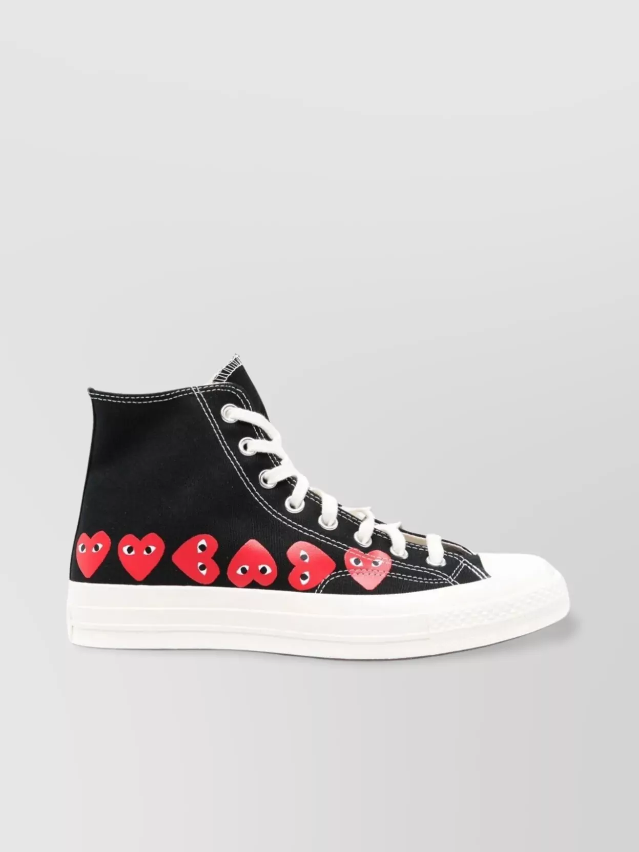 Comme Des Garçons High Top Heart Motif Sneakers