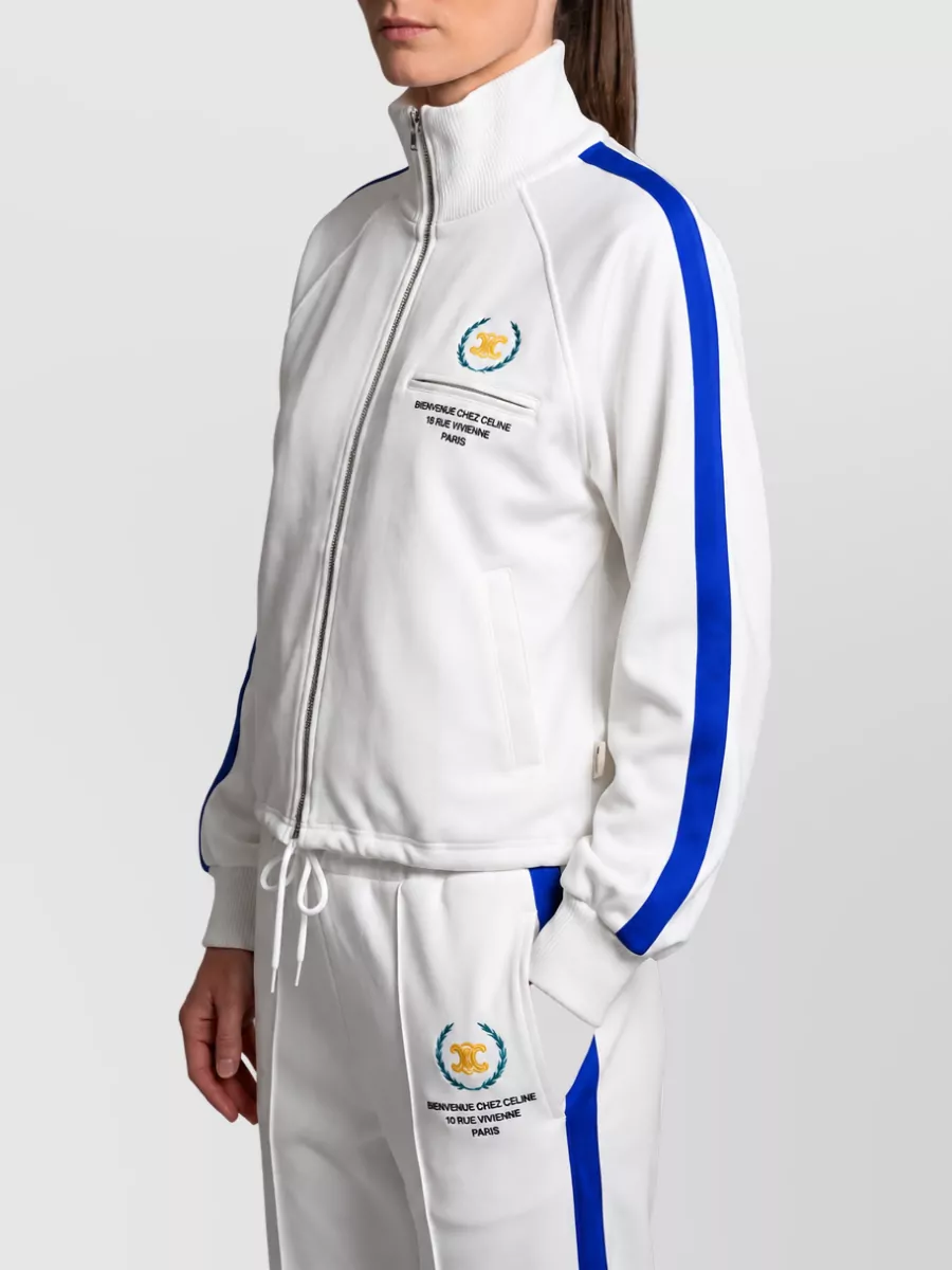 Celine polyester high-neck zip-up tracksuit jacket