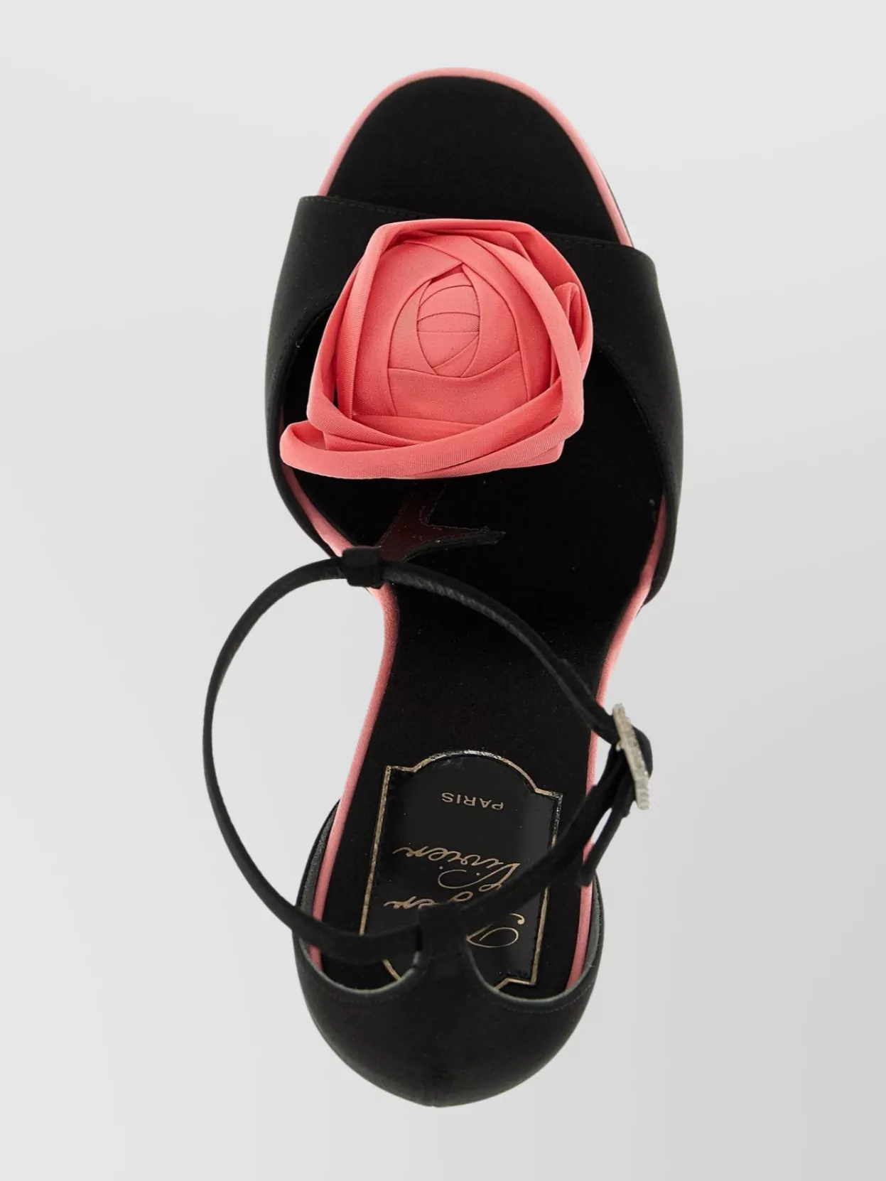 Roger Vivier Floral Open Toe Stiletto Heel Sandals